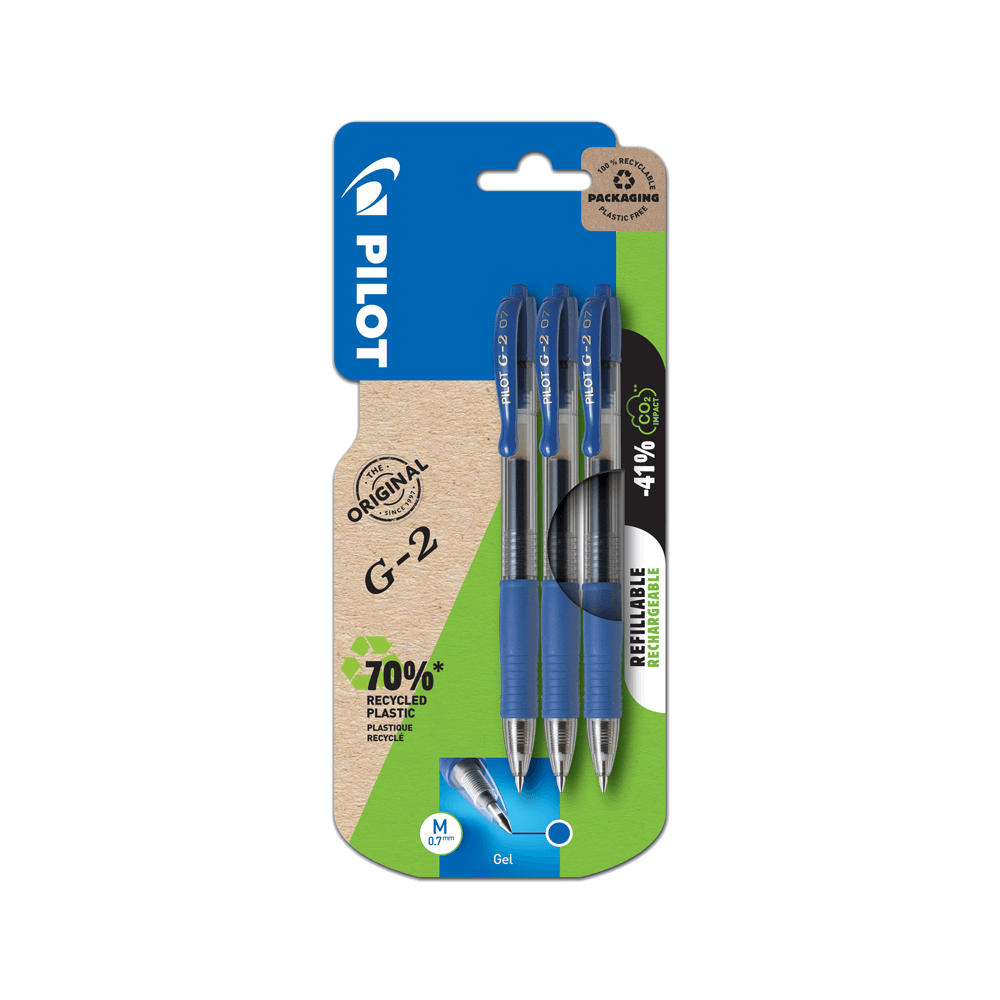 PILOT ΣΤΥΛΟ G-2 0.7mm ΜΠΛΕ 3 ΤΕΜΑΧΙΑ