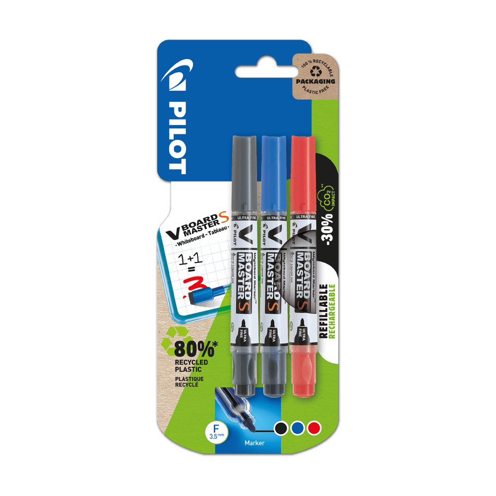 PILOT ΜΑΡΚΑΔΟΡΟΣ ΠΙΝΑΚΟΣ V-BOARD MASTER MEDIUM ΜΠΛΕ BEGREEN 10 ΤΕΜΑΧΙΑ