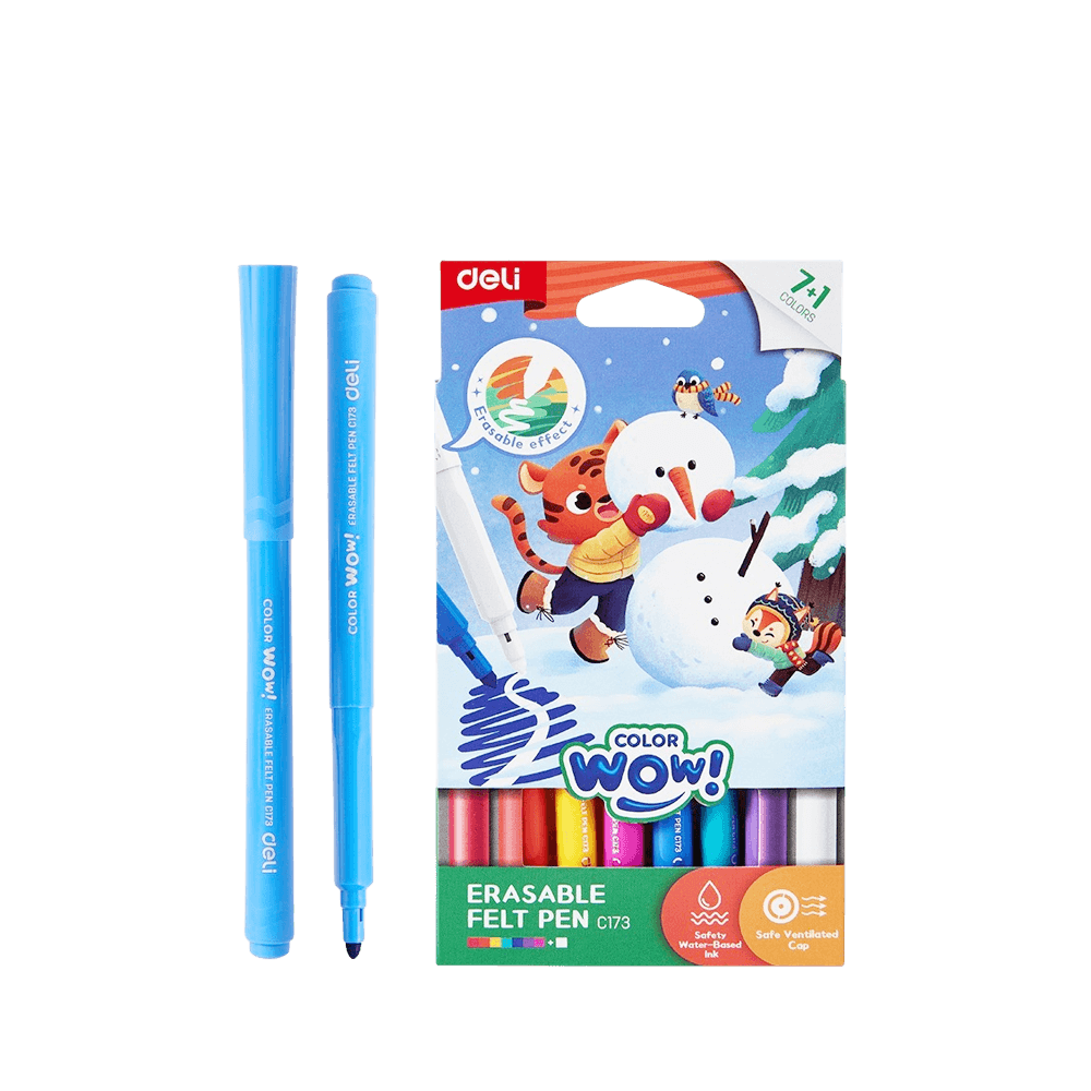 DELI ΜΑΡΚΑΔΟΡΟΣ ΜΑΓΙΚΟΣ WASHABLE BLISTER ΧΑΡΤΙΝΟ 7+1 ΧΡΩΜΑΤΑ COLOR WOW