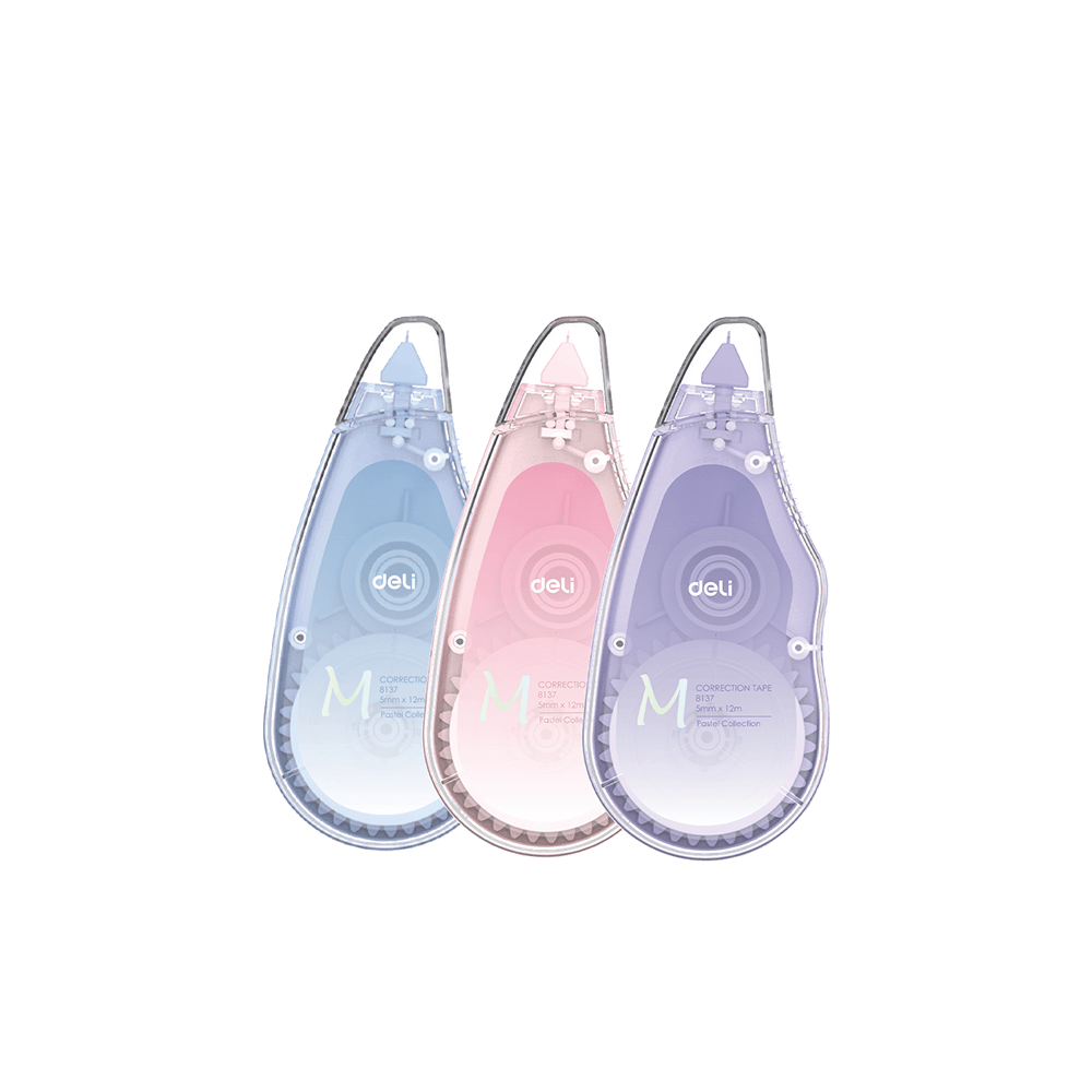 DELI ΔΙΟΡΘΩΤΙΚΗ ΤΑΙΝΙΑ BLISTER 5mmx12m MACARON ΑΣΣΟΡΤΙ 24 ΤΕΜΑΧΙΑ