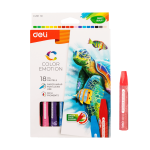 DELI ΛΑΔΟΠΑΣΤΕΛ 18 ΧΡΩΜΑΤΑ BLISTER COLOR EMOTION