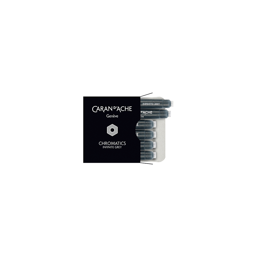 CARAN D'ACHE ΑΜΠΟΥΛΑ ΓΚΡΙ ΜΕΛΑΝΙ 6 ΤΕΜΑΧΙΑ INFINITE GREY