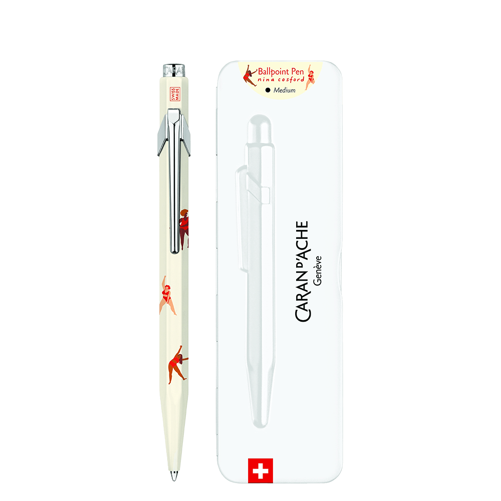 CARAN D'ACHE ΣΤΥΛΟ BALLPOINT ΜΑΥΡΟ ΜΕΛΑΝΙ ΣΕ ΜΕΤΑΛΛΙΚΟ ΚΟΥΤΙ 849 NINA COSFORD