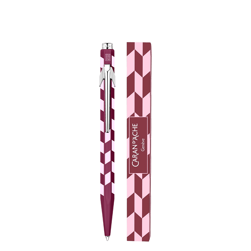 CARAN D'ACHE ΣΤΥΛΟ BALLPOINT MEDIUM ΜΑΥΡΟ ΜΕΛΑΝΙ ΜΕΤΑΛΛΙΚΟ 849 MOSAIC ΚΟΚΚΙΝΟ