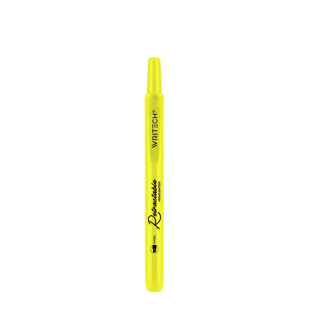WRITECH ΜΑΡΚΑΔΟΡΟΣ ΥΠΟΓΡΑΜΜΙΣΗΣ ΚΟΥΜΠΙ 1-4mm RETRACTABLE NEON ΚΙΤΡΙΝΟ 12 ΤΕΜΑΧΙΑ