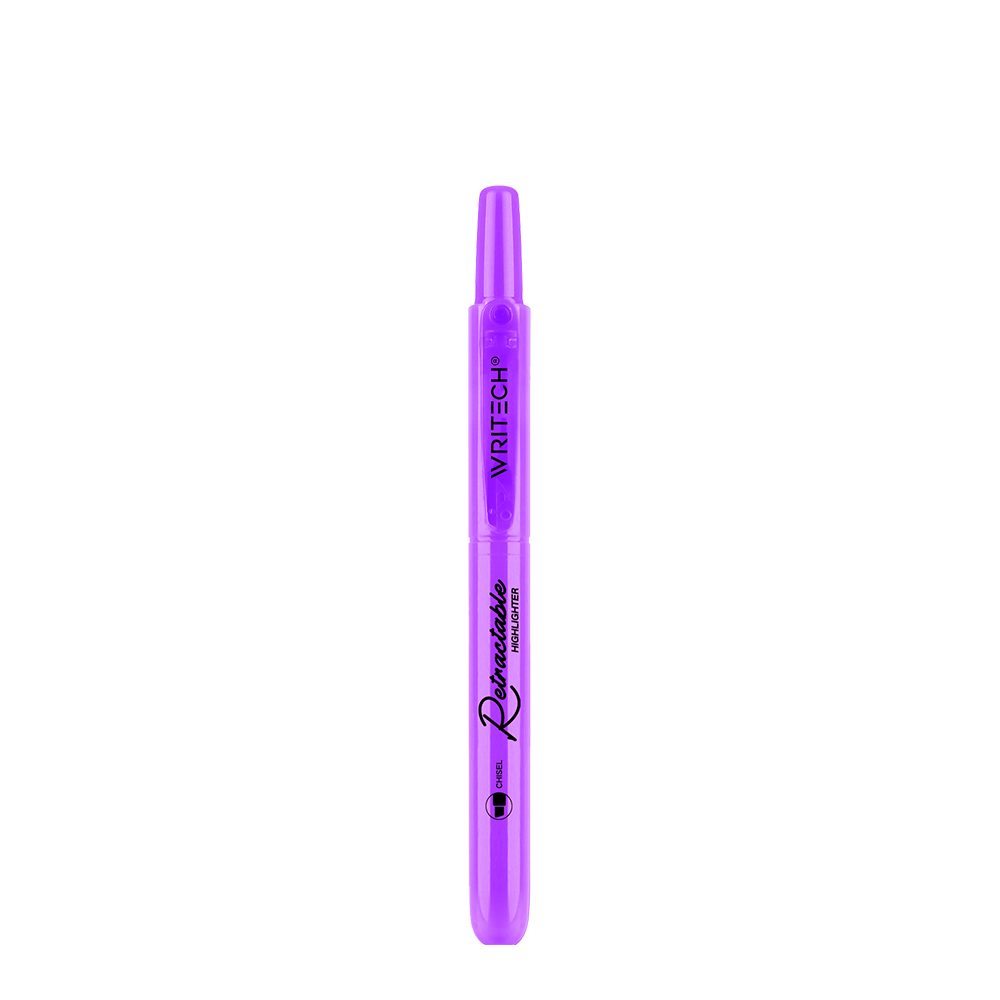 WRITECH ΜΑΡΚΑΔΟΡΟΣ ΥΠΟΓΡΑΜΜΙΣΗΣ ΚΟΥΜΠΙ 1-4mm RETRACTABLE NEON ΜΩΒ 12 ΤΕΜΑΧΙΑ