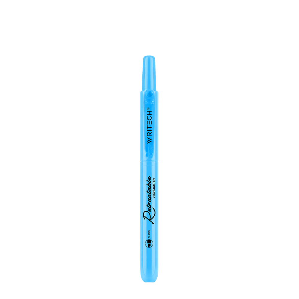 WRITECH ΜΑΡΚΑΔΟΡΟΣ ΥΠΟΓΡΑΜΜΙΣΗΣ ΚΟΥΜΠΙ 1-4mm RETRACTABLE SKY ΜΠΛΕ 12 ΤΕΜΑΧΙΑ