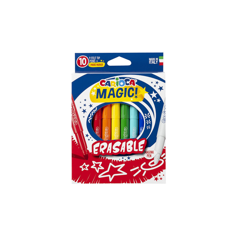 CARIOCA ΜΑΡΚΑΔΟΡΟΙ ΜΑΓΙΚΟΙ BLISTER 9+1 ΧΡΩΜΑΤΑ ERASABLE
