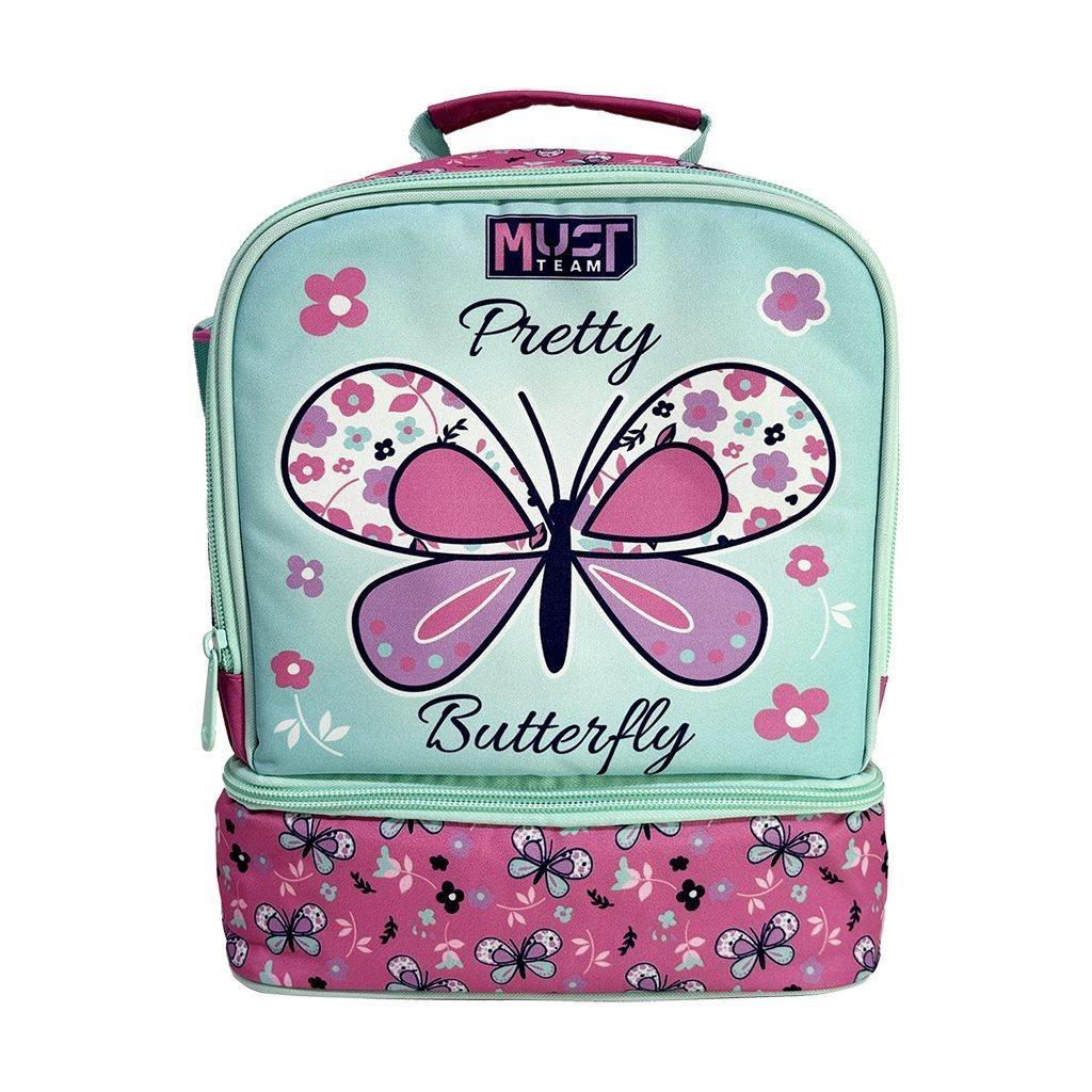 Τσαντάκι Φαγητού Ισοθερμικό Must Team Yummy Pretty Butterfly 2 Θήκες