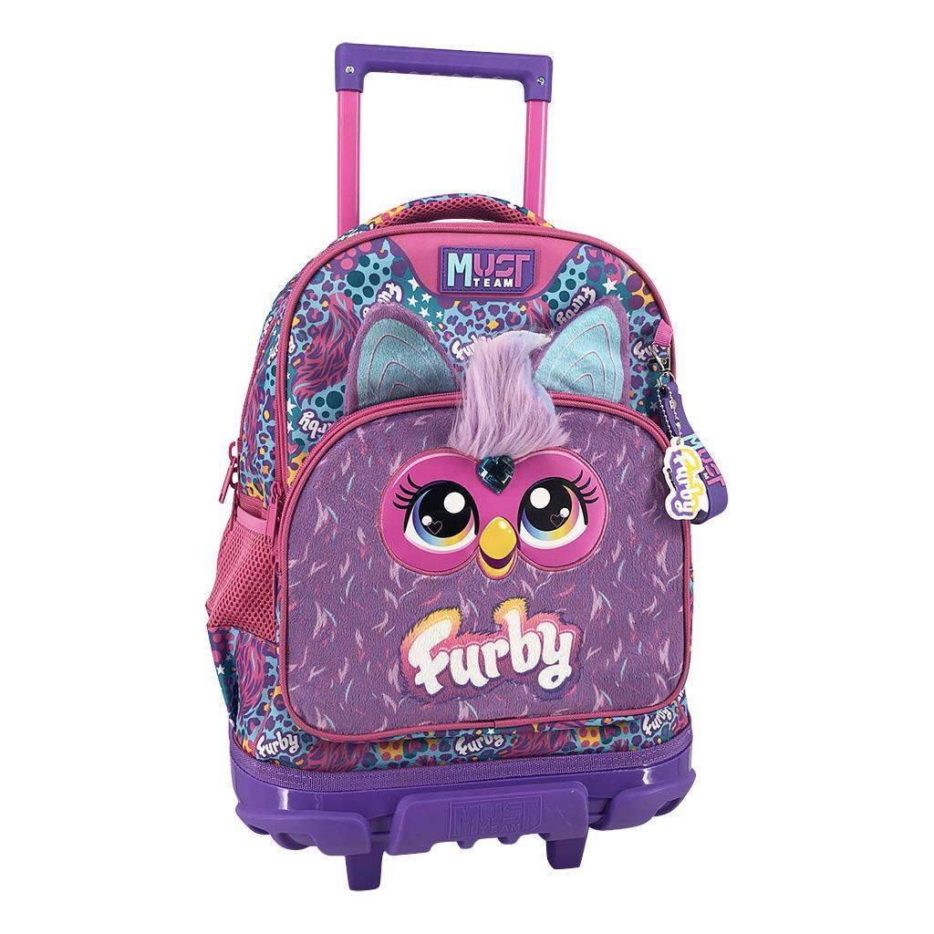Σχολική Τσάντα Τρόλεϊ Δημοτικού Furby Must Team 3 Θήκες
