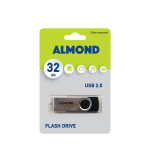 ALMOND FLASH DRIVE USB 2.0 32GB TWISTER ΜΑΥΡΟ