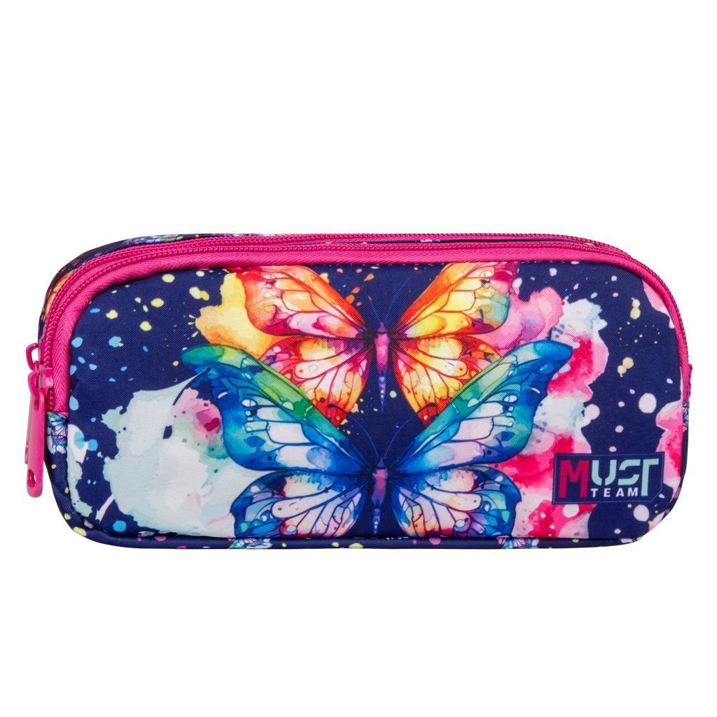 Σχολική Κασετίνα Βαρελάκι Must Team Butterfly 2 Θήκες