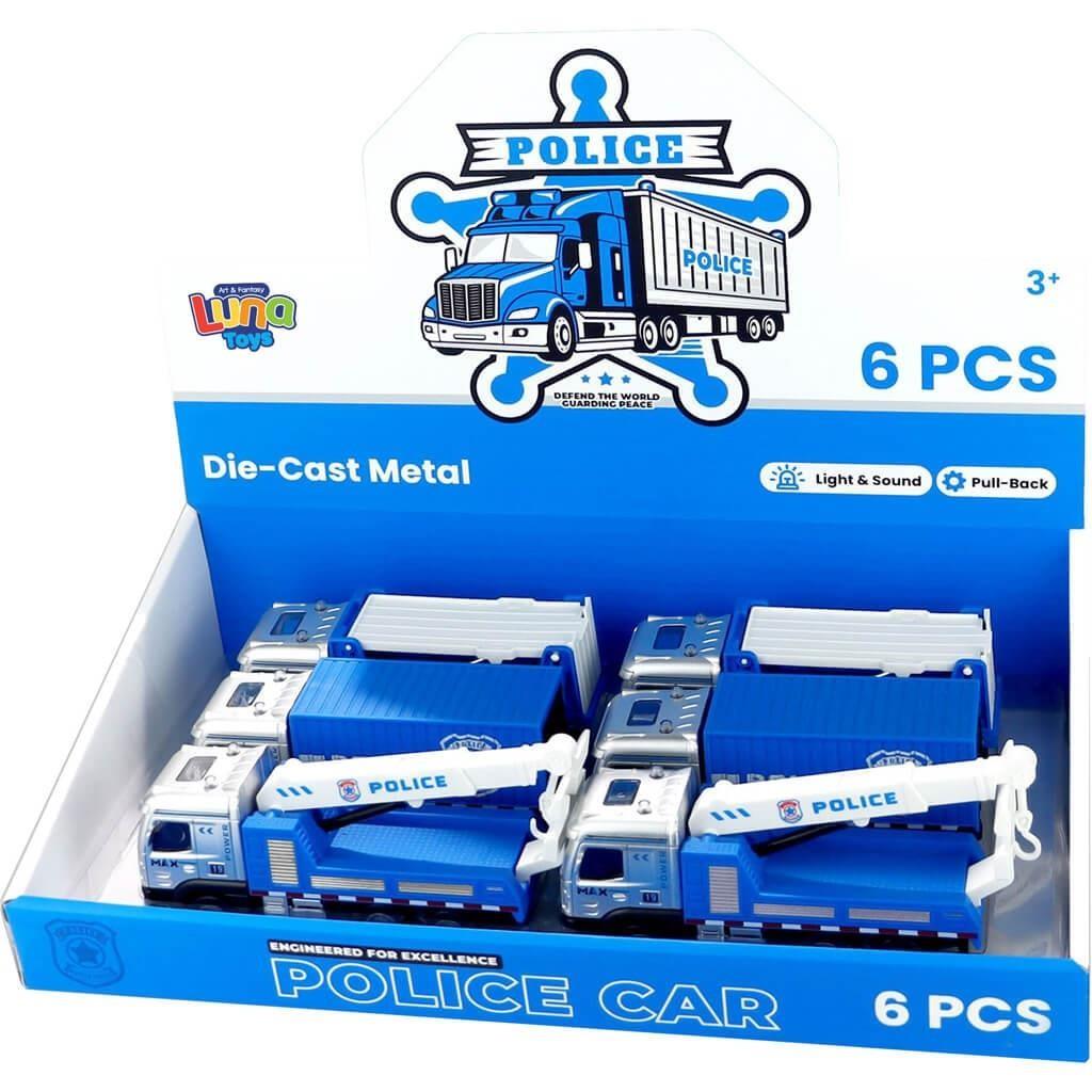 Οχήματα Αστυνομικά Luna Toys Pull Back με φως και ήxο 38,5x23,5x31εκ.