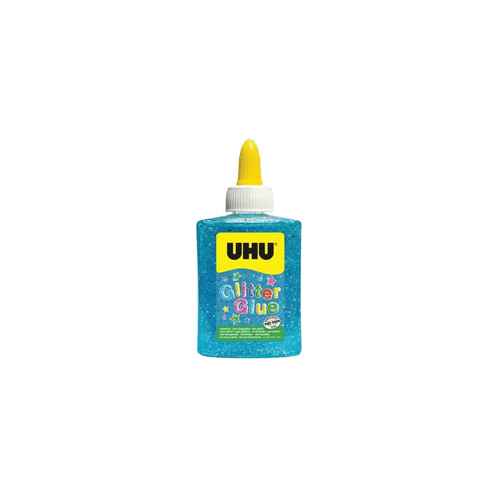 UHU ΧΡΥΣΟΚΟΛΛΑ GLITTER ΜΠΟΥΚΑΛΙ 88ml/90gr ΜΠΛΕ