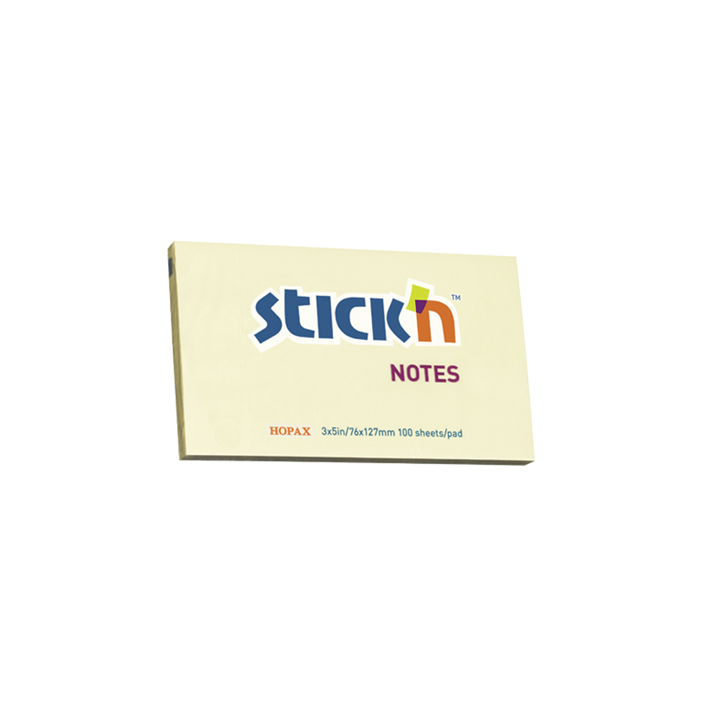 STICK'N ΧΑΡΤΙΑ ΣΗΜΕΙΩΣΕΩΝ ΑΥΤΟΚΟΛΛΗΤΑ 127x76mm 100 ΦΥΛΛΑ ΚΙΤΡΙΝΑ 12 ΤΕΜΑΧΙΑ