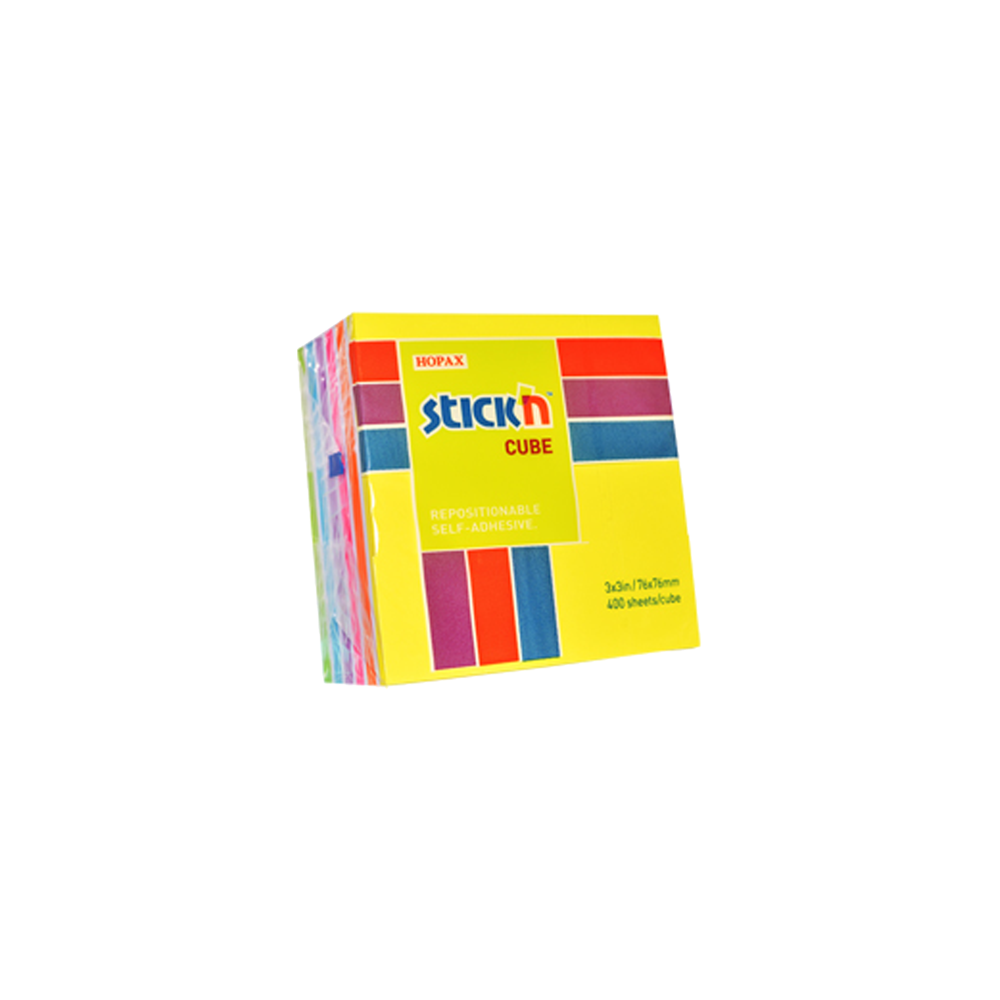 STICK'N ΚΥΒΟΣ ΑΥΤΟΚΟΛΛΗΤΑ 76x76mm 400 ΦΥΛΛΑ ΟΥΡΑΝΙΟ ΤΟΞΟ ΝΕΟΝ-ΠΑΣΤΕΛ