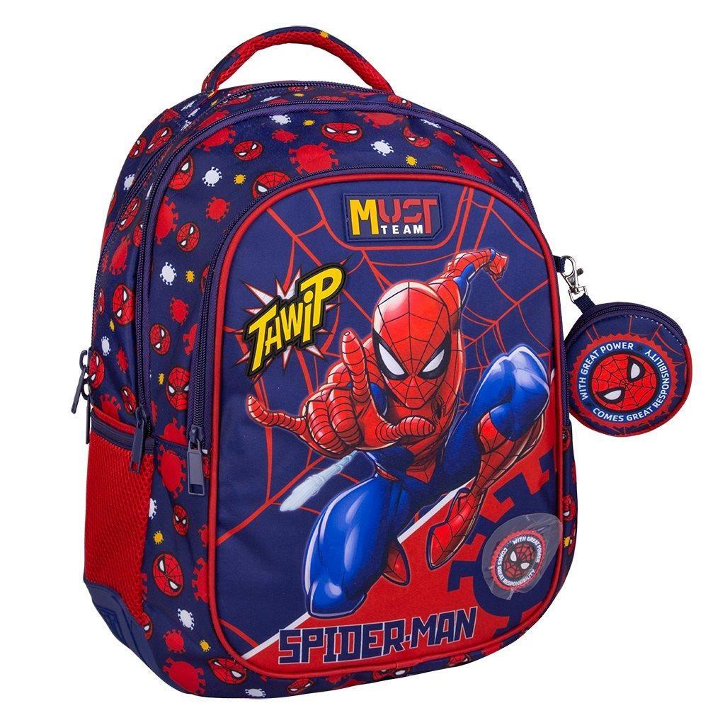 Σχολική Τσάντα Πλάτης Δημοτικού Spider- Man Thwip Must Team 3 Θήκες