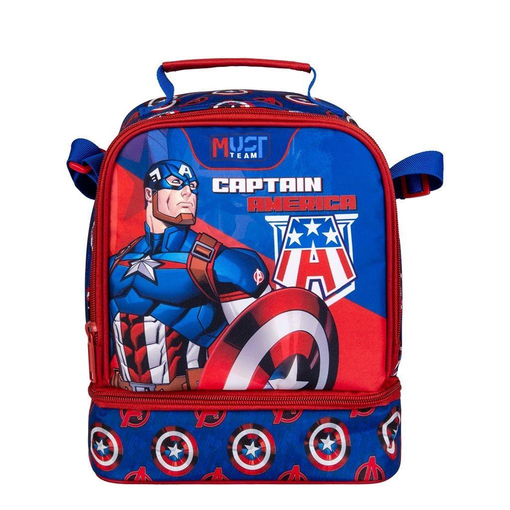 Τσαντάκι Φαγητού Avengers Captain America Must Team Ισοθερμικό 2 Θήκες