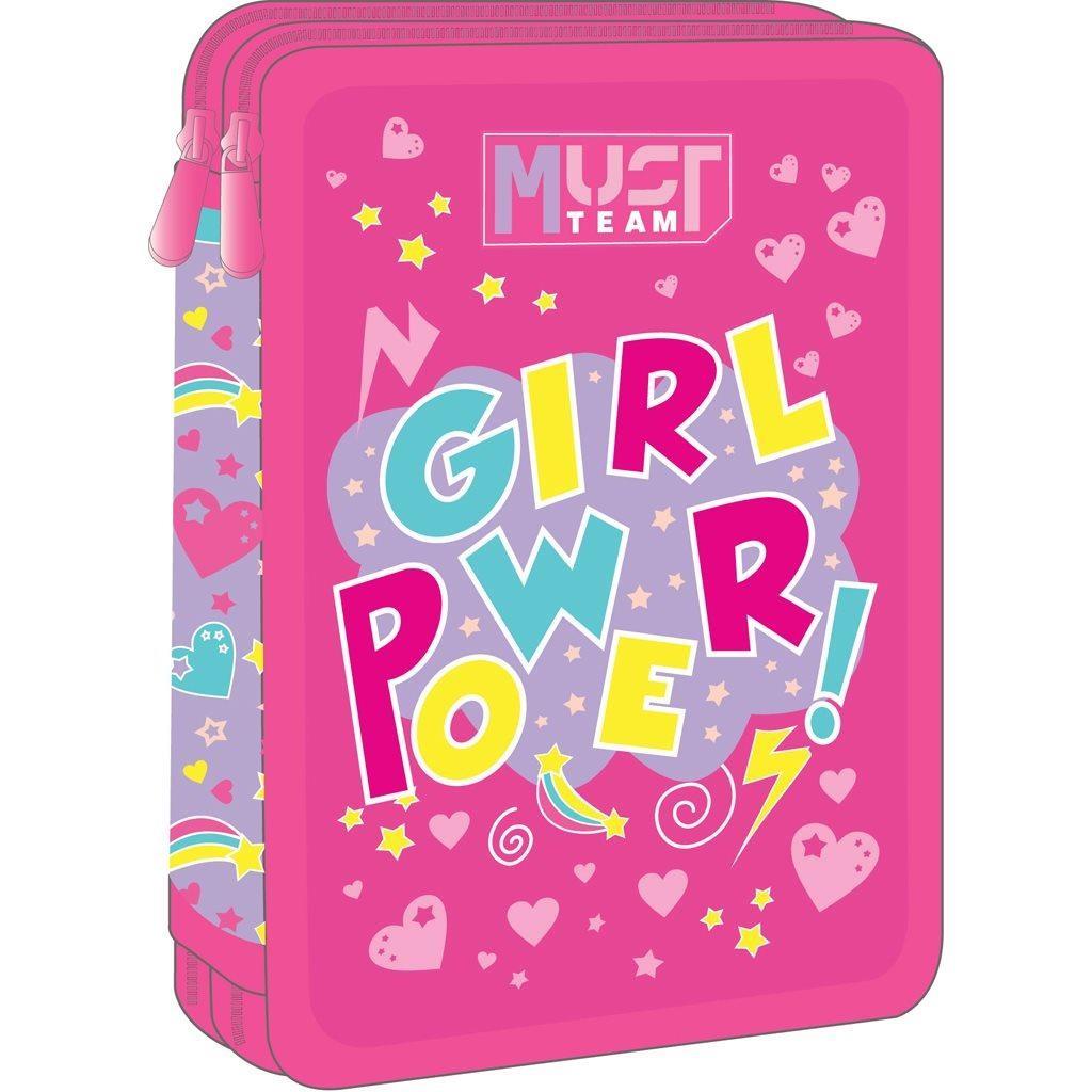 Σχολική Κασετίνα Διπλή Γεμάτη Must Team Girl Power