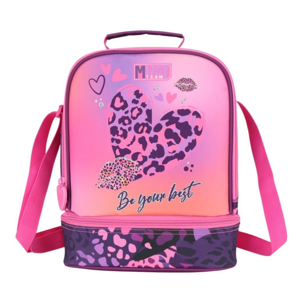 Τσαντάκι Φαγητού Ισοθερμικό Must Team Yummy Heart Print 2 Θήκες