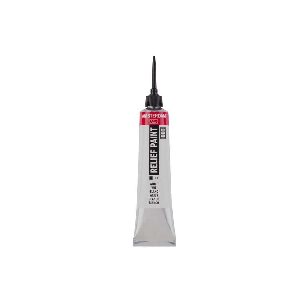 ROYAL TALENS ΠΕΡΙΓΡΑΜΜΑ ΓΥΑΛΙΟΥ 20ml AMSTERDAM DECO RELIEF WHITE 4 ΤΕΜΑΧΙΑ