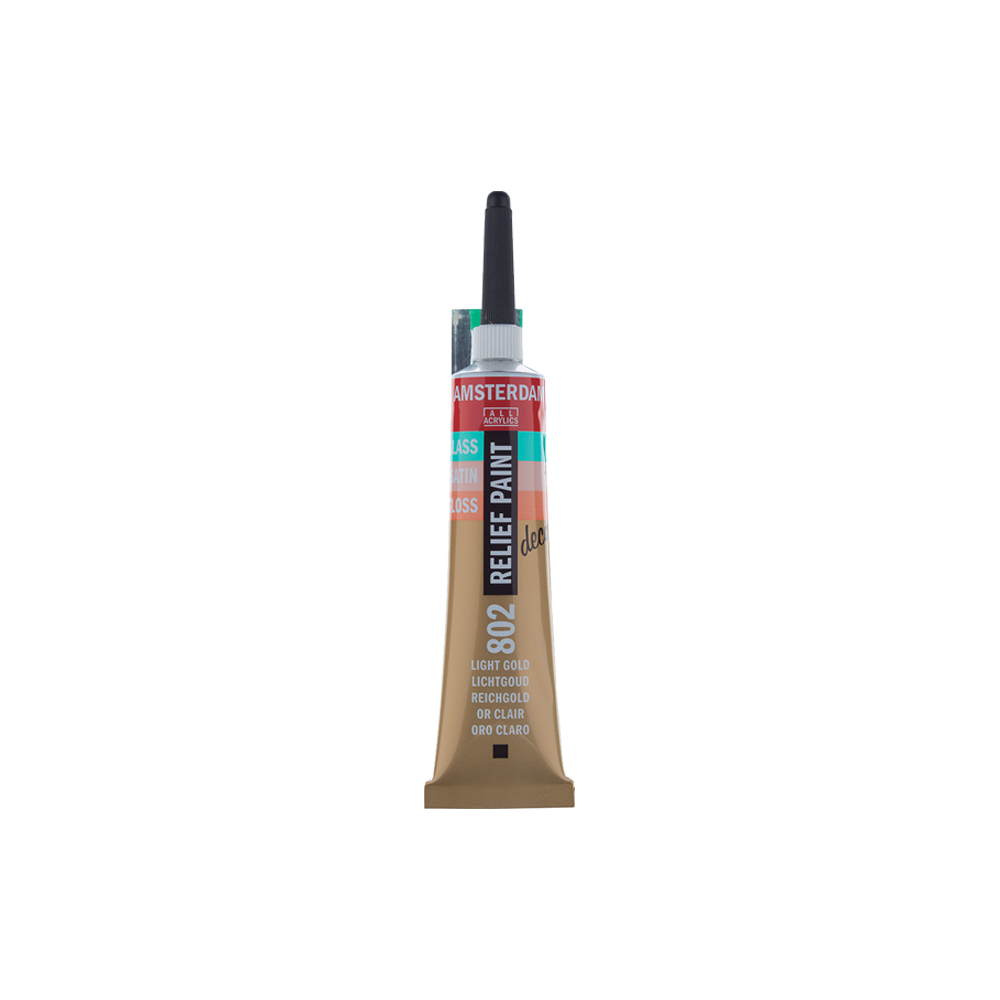 ROYAL TALENS ΠΕΡΙΓΡΑΜΜΑ ΓΥΑΛΙΟΥ 20ml AMSTERDAM DECO RELIEF LIGHT GOLD 4 ΤΕΜΑΧΙΑ