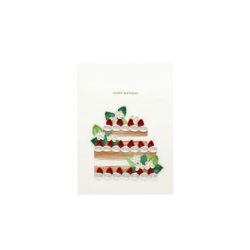 ORIGAMO ΚΑΡΤΑ ΕΥΧΕΤΗΡΙΑ QUILLING ΤΟΥΡΤΑ ΓΕΝΕΘΛΙΩΝ 18.5x14cm FILIGRANA