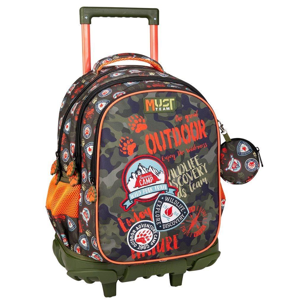 Σχολική Τσάντα Τρόλεϊ Δημοτικού Must Team Outdoor Adventure 3 Θήκες