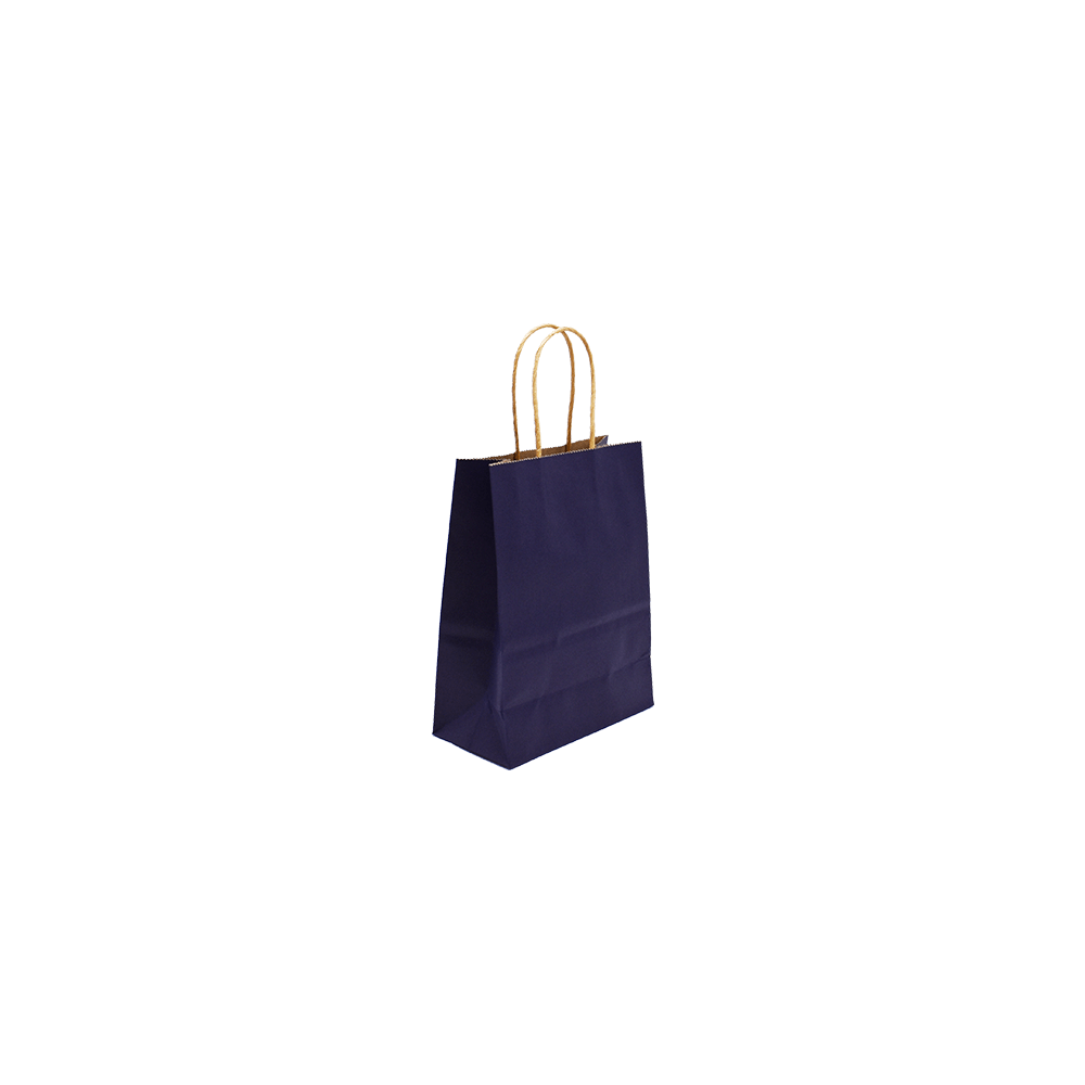 METRON ΤΣΑΝΤΑ ΣΥΣΚΕΥΑΣΙΑΣ ΧΑΡΤΙΝΗ ΚΡΑΦΤ 16x21x8cm ΣΤΡΙΦΤΗ ΛΑΒΗ 120gsm ΣΚΟΥΡΟ ΜΠΛΕ 25 ΤΕΜΑΧΙΑ