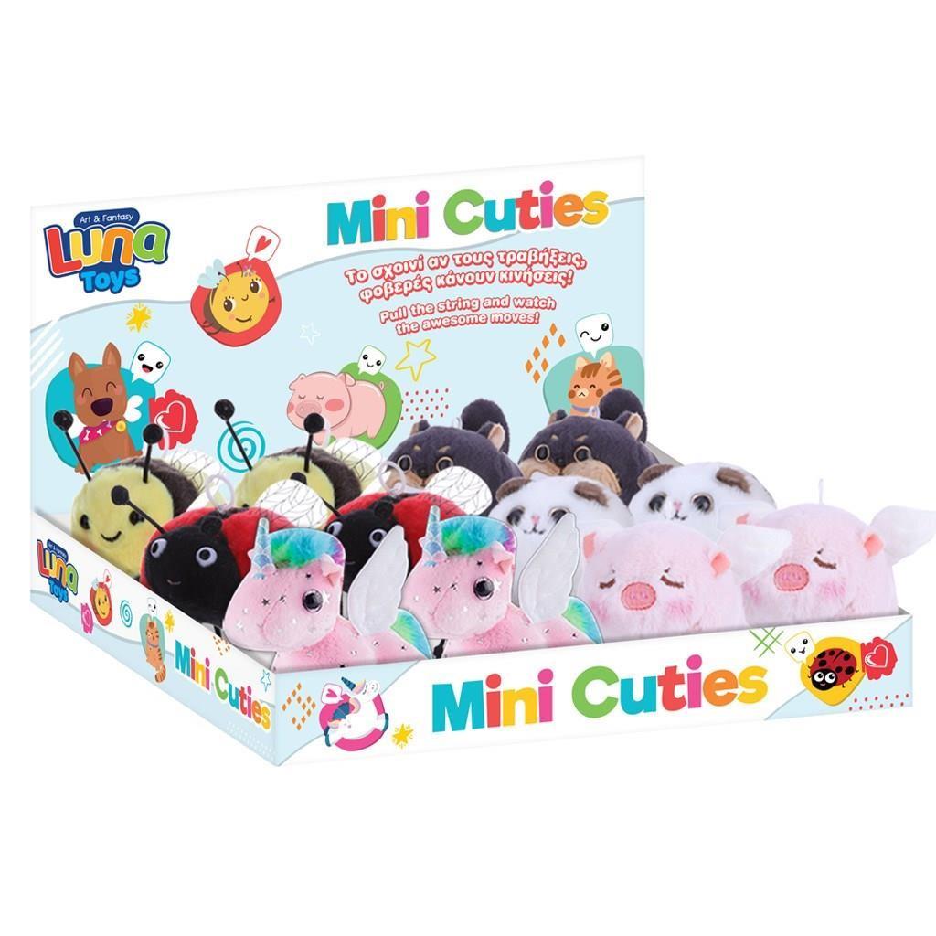 Λούτρινο Κουρδιστό Ζωάκι Luna Toys 33,7x27,2x26 εκ. 6 Σχέδια