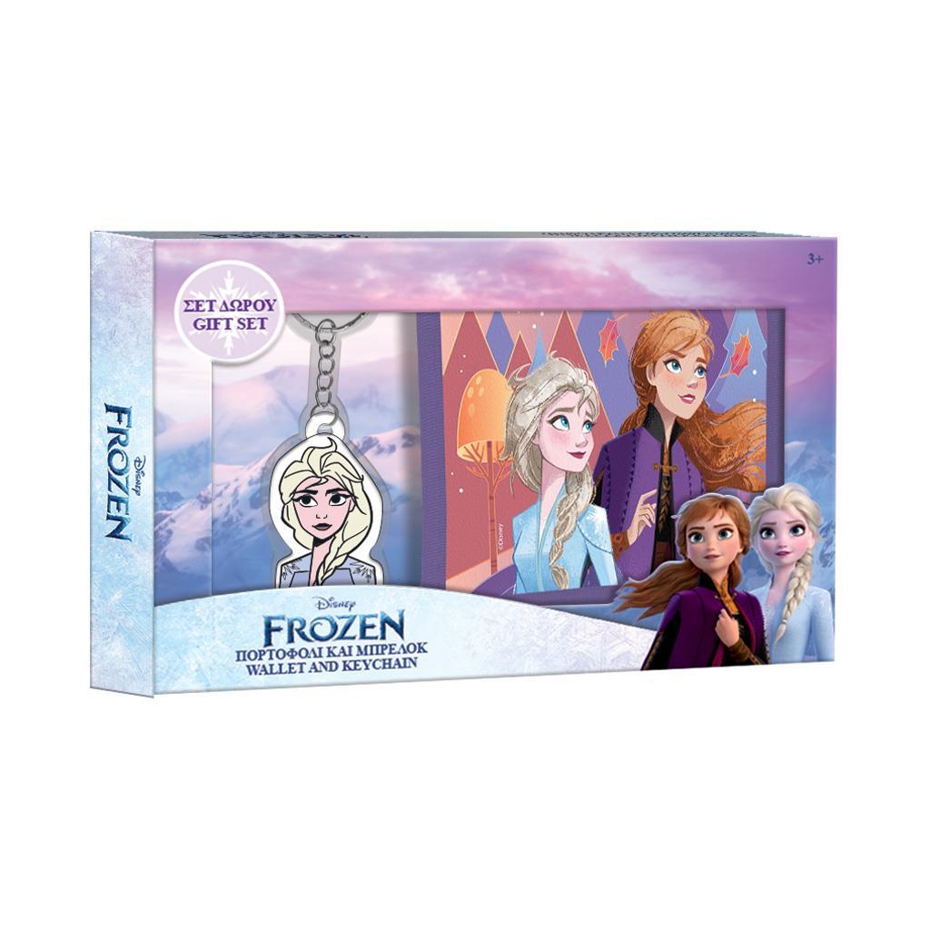 Πορτοφόλι Disney Frozen με μπρελόκ σετ δώρου 18x12 εκ.