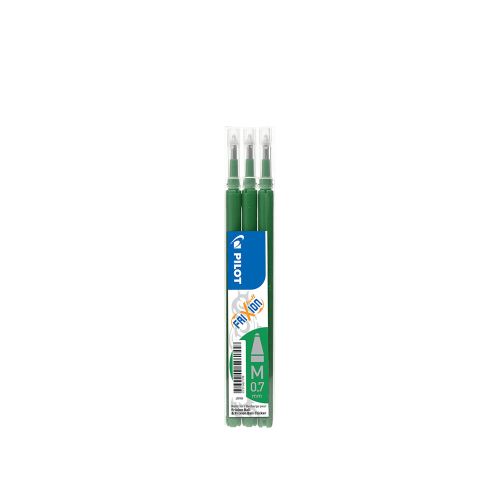 PILOT ΑΝΤΑΛΛΑΚΤΙΚΟ ΠΡΑΣΙΝΟ ΜΕΛΑΝΙ FRIXION BALL 0.7mm MEDIUM 3x12 ΤΕΜΑΧΙΑ