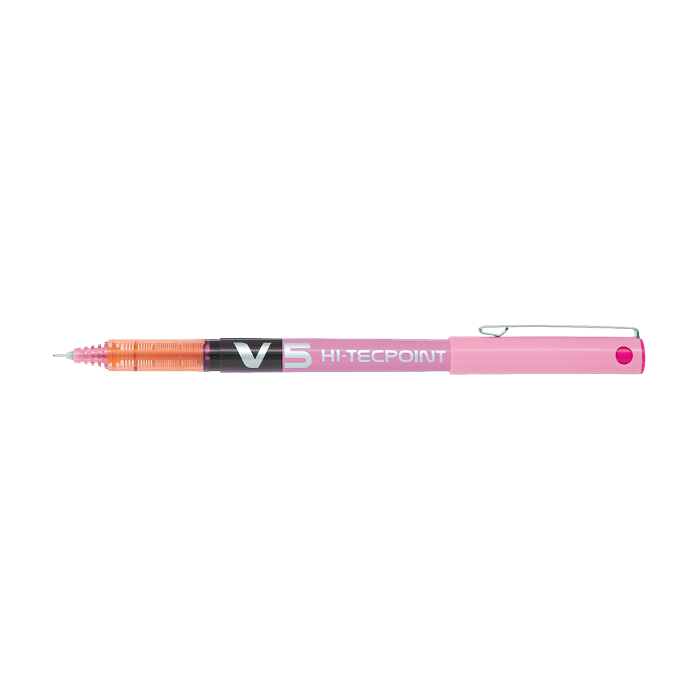 PILOT ΣΤΥΛΟ ΥΓΡΗΣ ΜΕΛΑΝΗΣ V5 HI-TECPOINT 0.5mm ΡΟΖ 12 ΤΕΜΑΧΙΑ