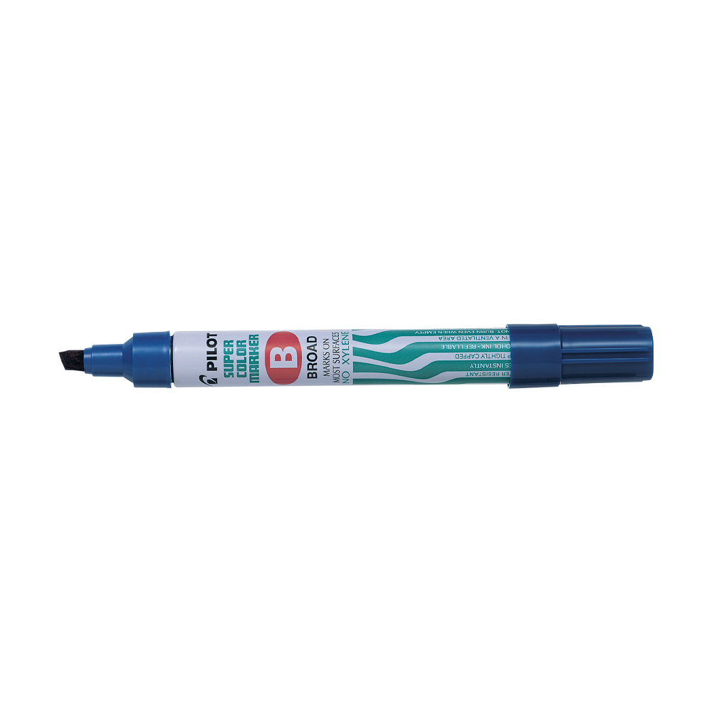 PILOT ΜΑΡΚΑΔΟΡΟΣ ΑΝΕΞΙΤΗΛΟΣ SUPER COLOR SCA BROAD ΠΛΑΚΕ ΜΠΛΕ 12 ΤΕΜΑΧΙΑ