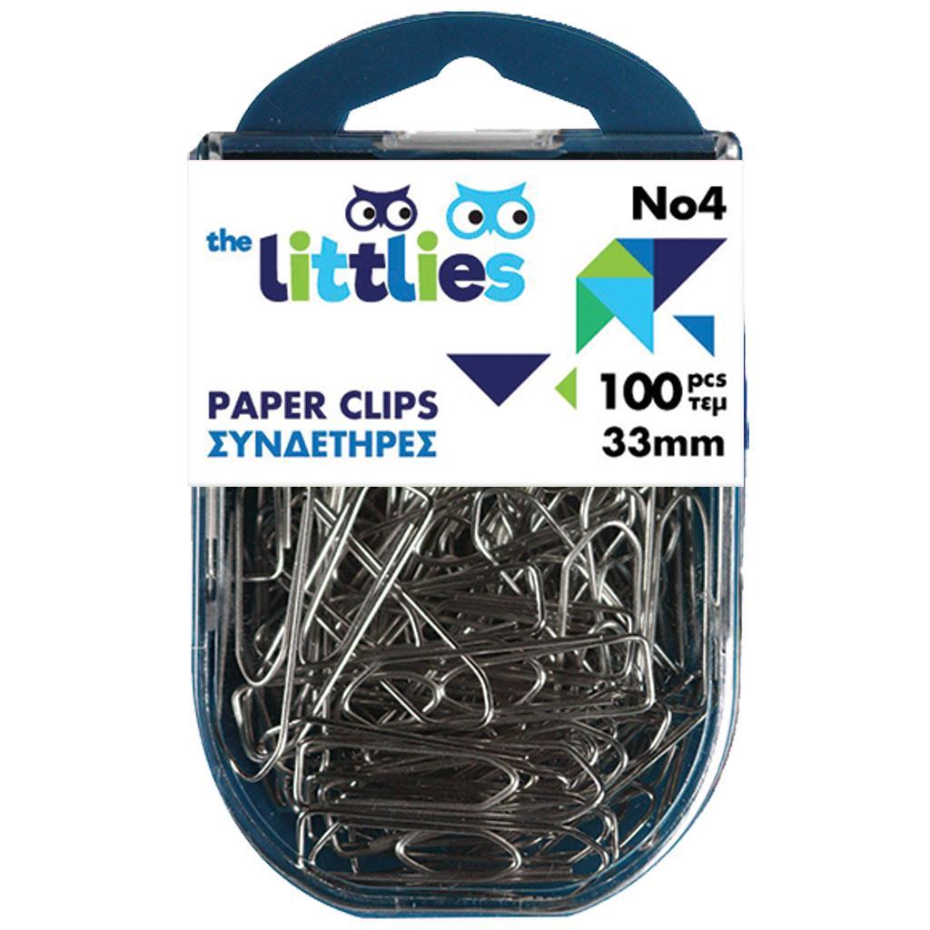 Συνδετήρες Μεταλλικοί The littlies 33mm 100 Τμχ.