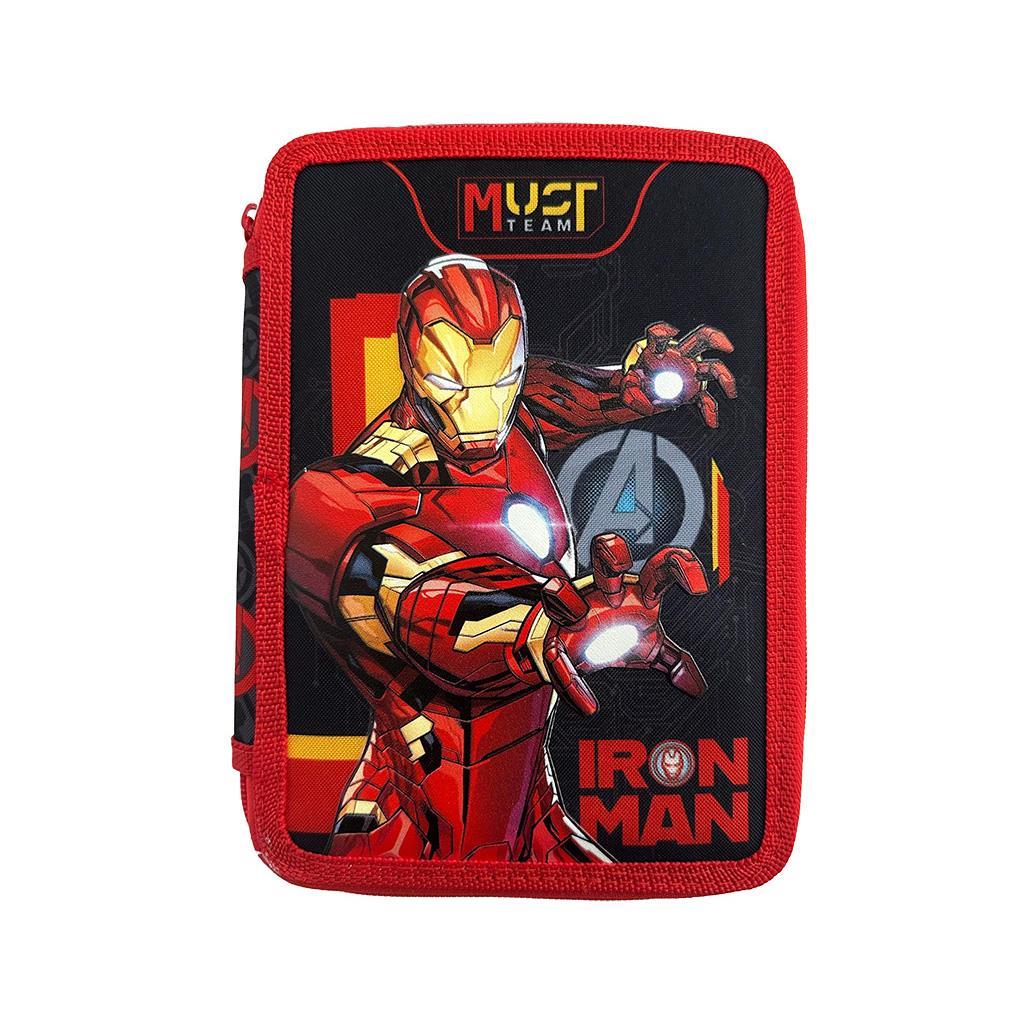 Σχολική Κασετίνα Διπλή Γεμάτη Avengers Iron Man Must Team