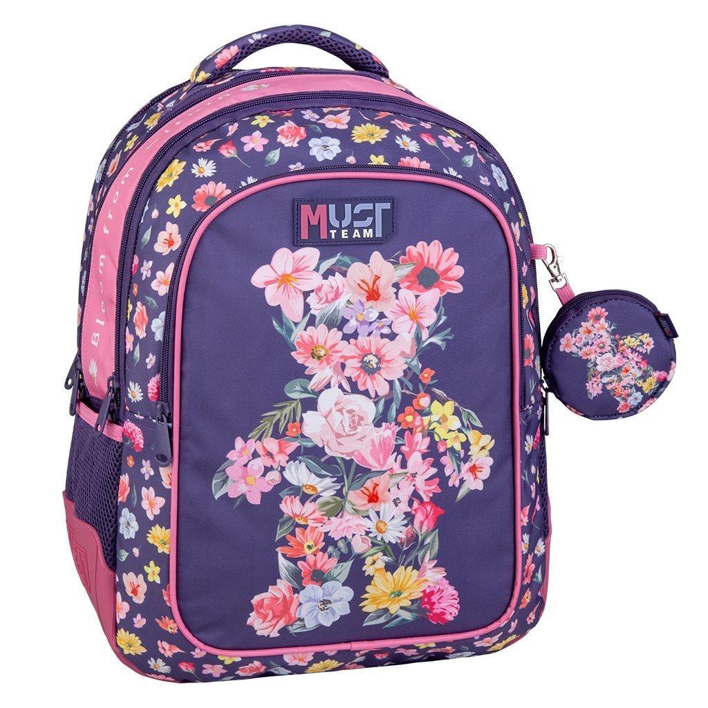 Σχολική Τσάντα Πλάτης Δημοτικού Must Team Multi Flower Bear 4 Θήκες