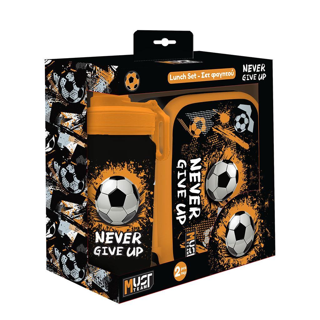 Σετ Φαγητού Must Team Never Give Up Φαγητοδοχείο PP 800ml-Παγούρι Αλουμινίου 500ml