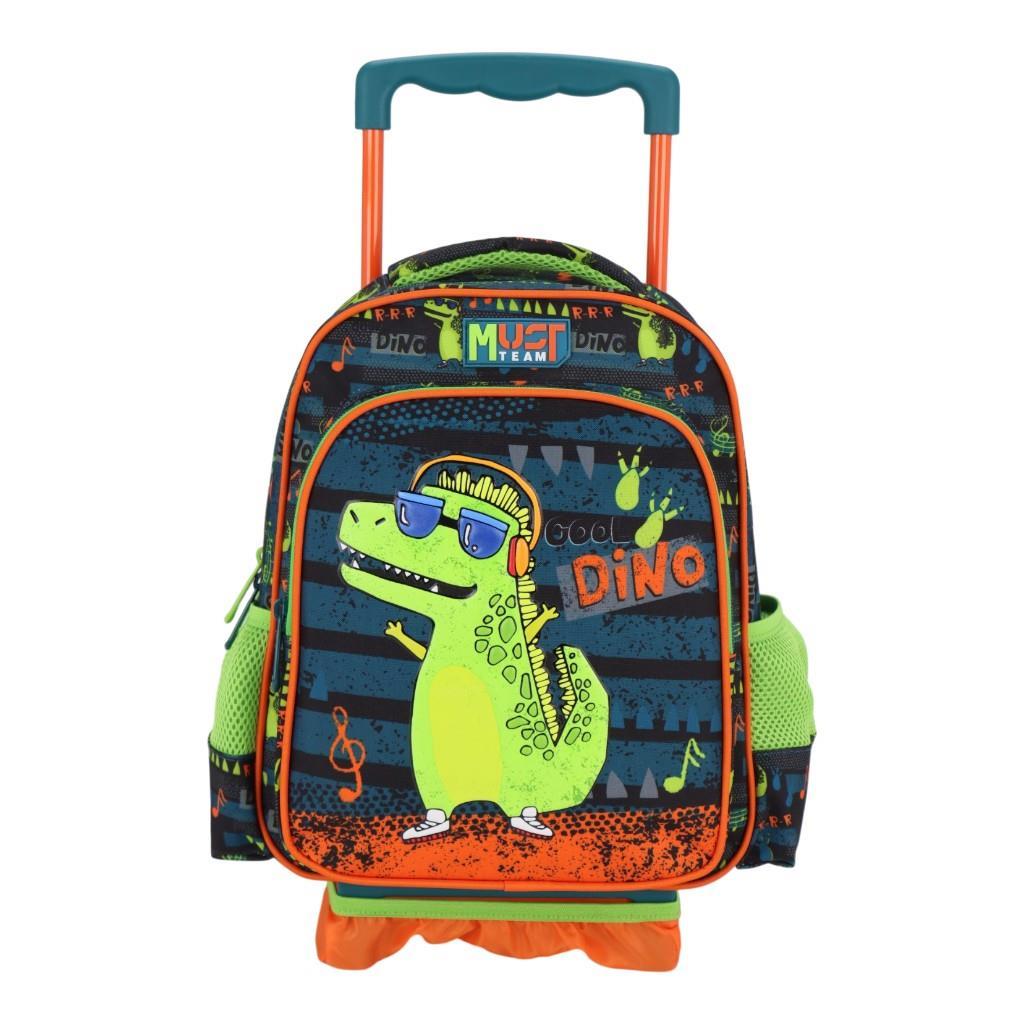 Σχολική Τσάντα Τρόλεϊ Νηπίου Must Team Music Dino 2 Θήκες