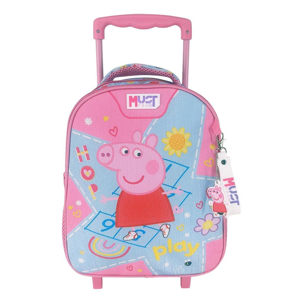 Σχολική Τσάντα Τρόλεϊ Νηπίου Peppa Pig Must Team 2 Θήκες