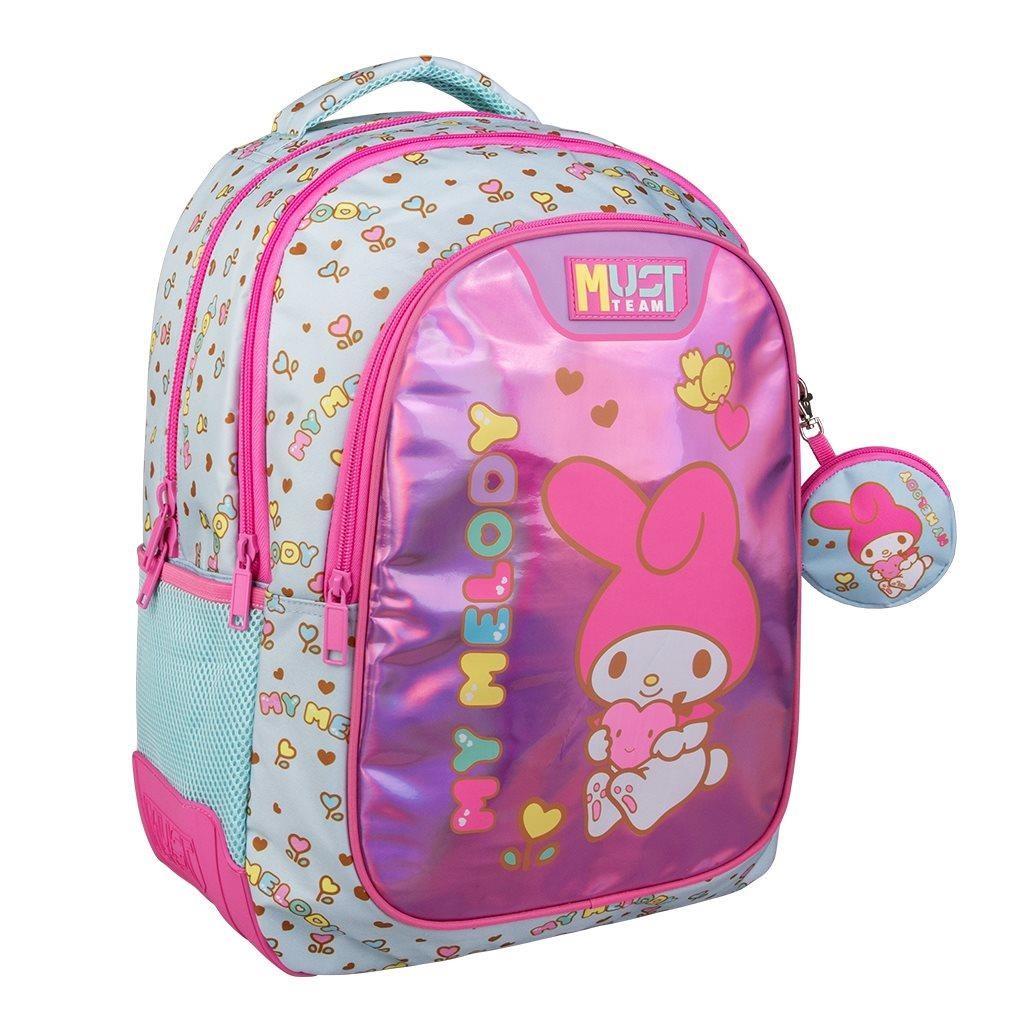 Σχολική Τσάντα Πλάτης Δημοτικού My Melody Must Team 3 Θήκες Γαλάζιο