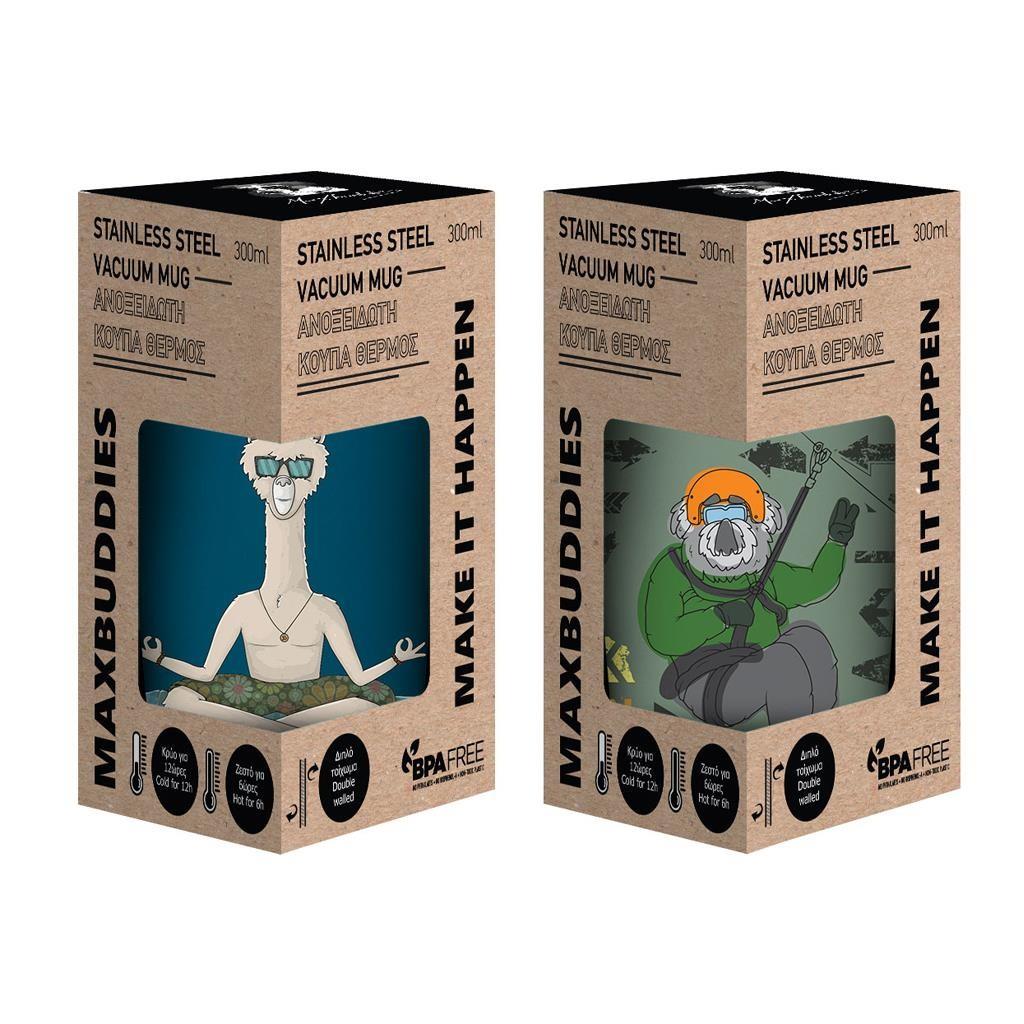 Θερμός Maxbuddies 300ml Κούπα Ανοξείδωτη