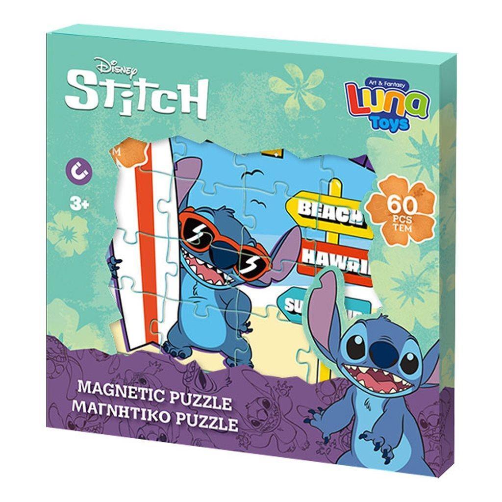 Μαγνητικό Παζλ Disney Stitch Summer Vibes Luna Toys 60τμχ. 18x1,3x18εκ.