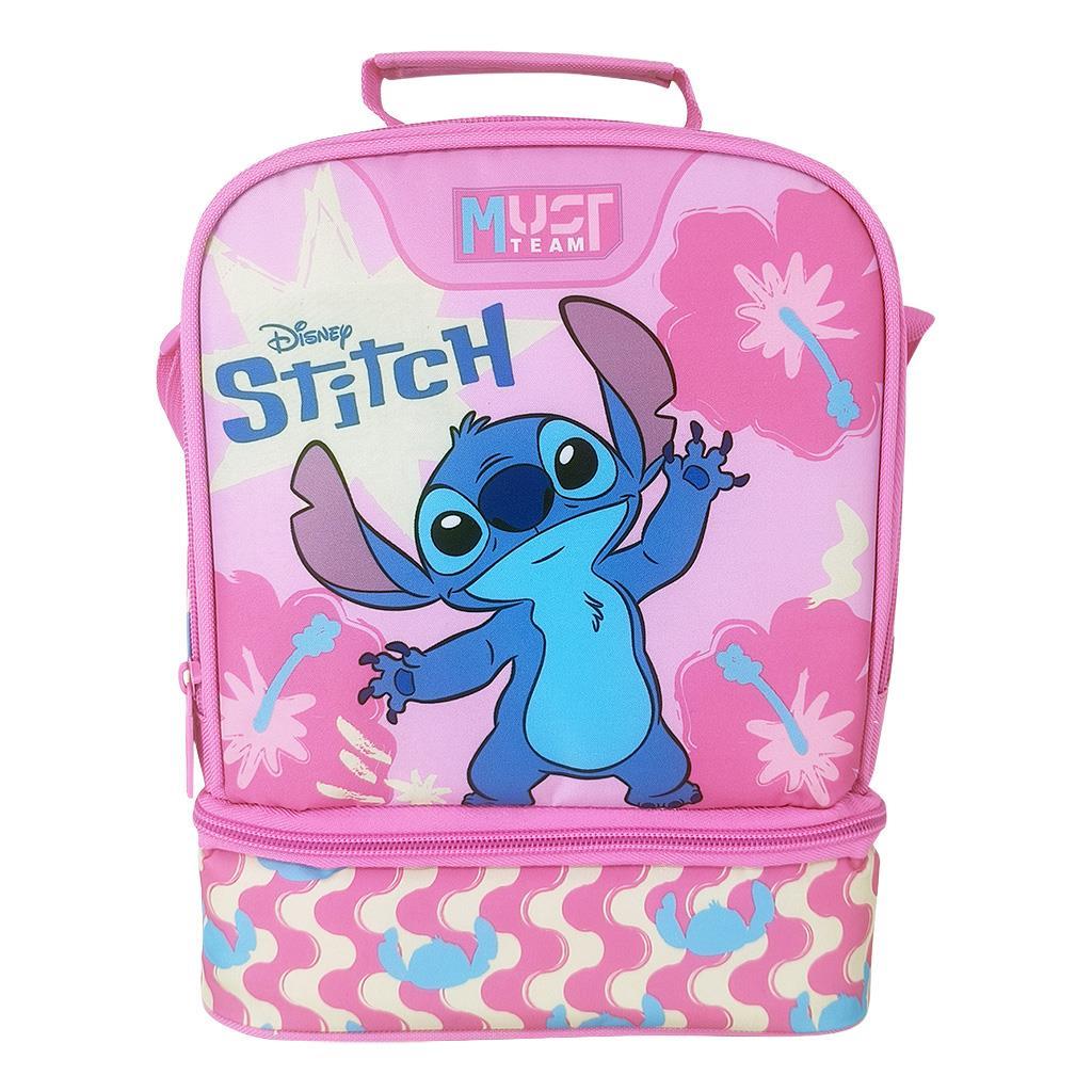 Τσαντάκι Φαγητού Disney Stitch Pink Must Team Ισοθερμικό 2 Θήκες